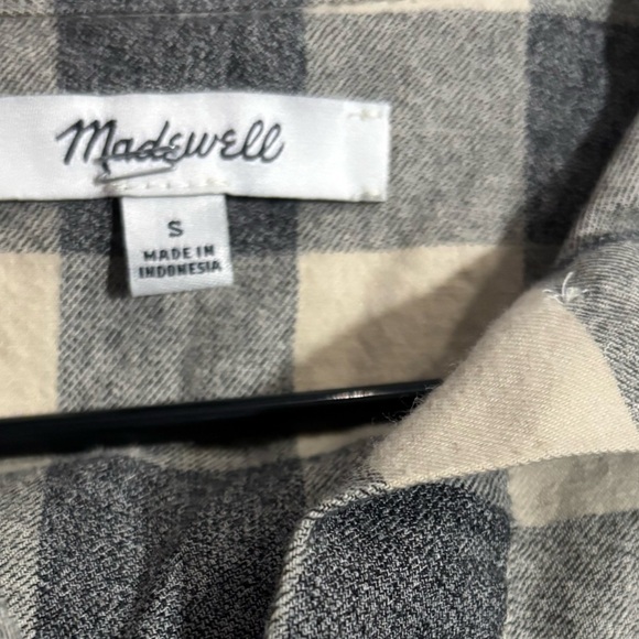 MADEWELL Classic Ex-Boyfriend Button-Back Shirt in Buffalo Check Size S. - Picture 5 of 6